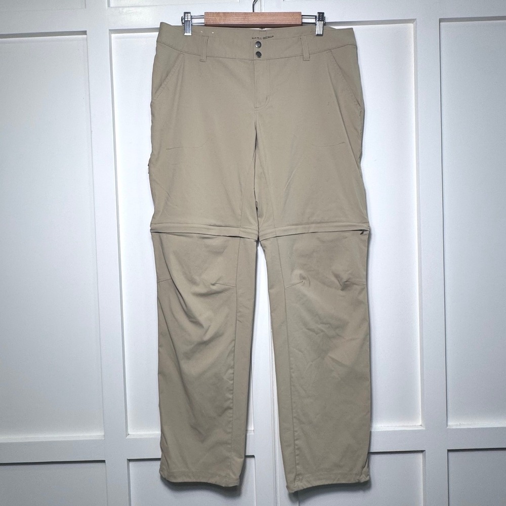 Columbia Womens Omni-Shield Convertible Hiking Pants Tan Zip Off Shorts 2087061 - Picture 3 of 13